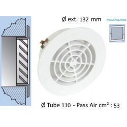 GRILLE RONDE PVC A ENCASTRER (UNITE)