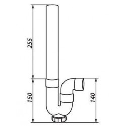 SIPHON PVC M.A.L Ø40 (UNITE)