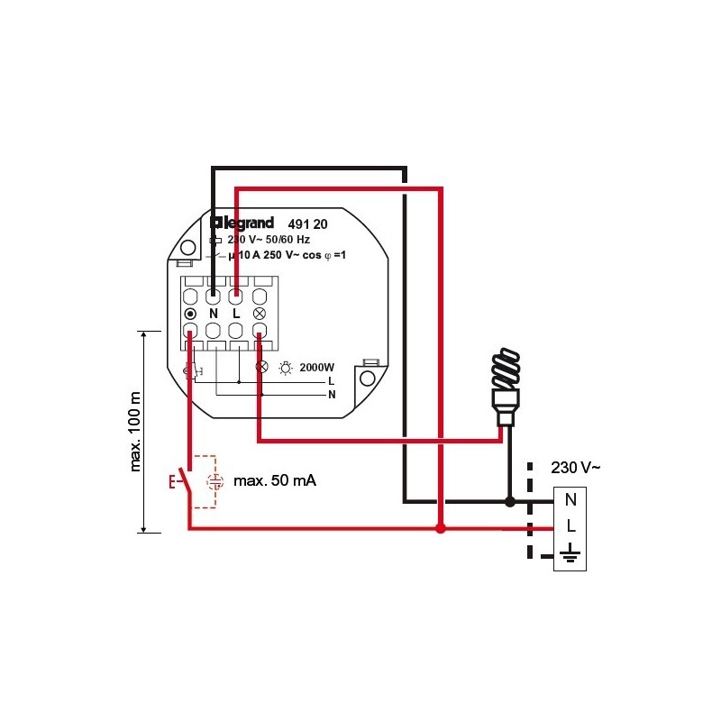 Télérupteur 1P - 10A 230V (unité)