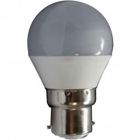 Ampoule led mini spherique opaque B22 5 Watts (unité)