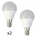 AMPOULE LED MINI SPHERIQUE OPAQUE E14 4 Watts (X2)