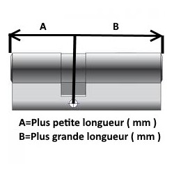 CYLINDRE F5S HAUTE QUALITE CYLINDRE A CLEF ET BOUTON (UNITE)