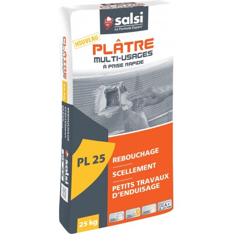 PLATRE MANUEL TRADITIONNEL MULTI-USAGE 25KG (UNITE)