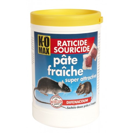Raticide/souricide pâte fraiche brodifacoum150g - Ducatillon