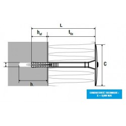 CLOU POLYAMIDE ISOLANT PLASTIQUE (UNITE)