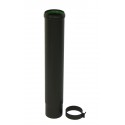 TUYAUX EMAIL NOIR MAT COULISSANT 50 CM + BAGUE + JOINT VITON (UNITE)