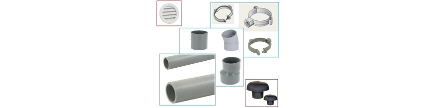 Equipement et raccord de tuyau PVC et Ventilation.